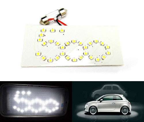New Fiat 500 Interior 30 SMD LED Dome Map Light Panel white