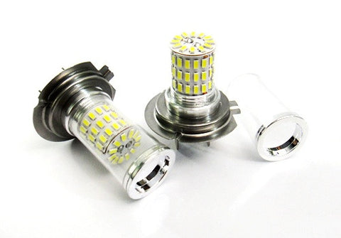2 pieces of H7 (499) Diffusion Mirror 60 SMD LED Light 18W white
