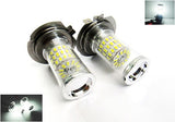 2 pieces of H7 (499) Diffusion Mirror 60 SMD LED Light 18W white