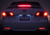 2x LED Bumper Reflector Black Smoked lens Tail Brake Light lamp Red 03-08 Mazda6 Mazda 6