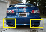 2x LED Bumper Reflector Black Smoked lens Tail Brake Light lamp Red 03-08 Mazda6 Mazda 6