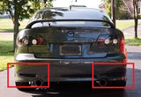 2x LED Bumper Reflector Black Smoked lens Tail Brake Light lamp Red 03-08 Mazda6 Mazda 6