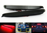 2x LED Bumper Reflector Black Smoked lens Tail Brake Light lamp Red 03-08 Mazda6 Mazda 6