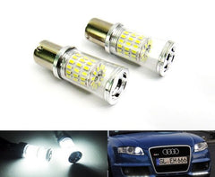 2 pieces of 382 (P21W) 1156 7506 BA15s Diffusion Mirror 60 SMD LED Light 18W white