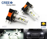 2 pieces of H15 64176 10X CREE XB-D LED Projector Light bulb 50W white