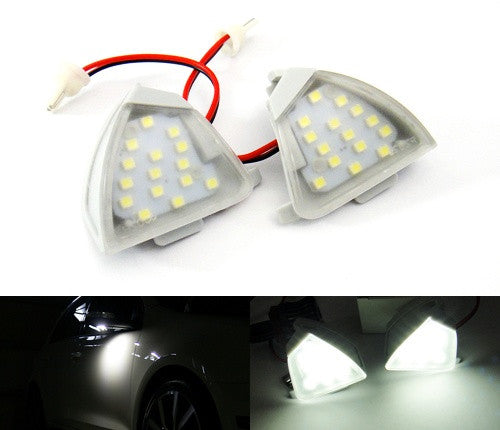LED Peripheral Outside Side Mirror Puddle Light OEM Replacement kit Eos GTI Jetta Passat