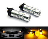 2 pieces of 10 SAMSUNG 2835 SMD LED PW24W PWY24W Light bulb amber