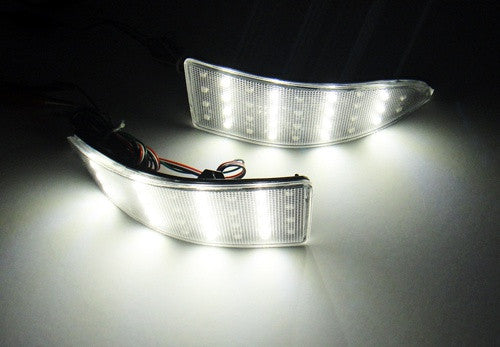 2x LED Bumper Reflector Clear lens Tail Brake Light Red Backup lamp White 2006-13 Lexus IS 250 350