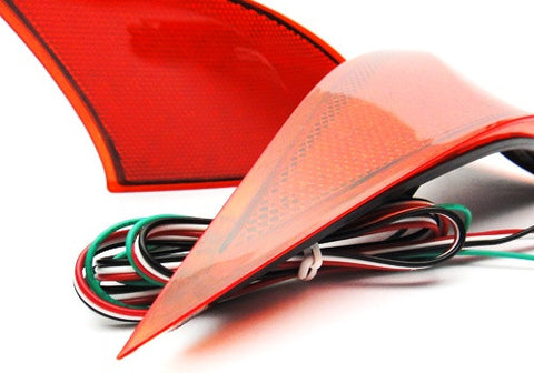 2x LED Bumper Reflector Red lens Tail Brake Light lamp Red XE30 2013+ Lexus IS 250 350