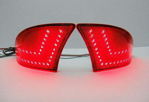 2x LED Bumper Reflector Red lens Tail Brake Light lamp Red XE30 2013+ Lexus IS 250 350