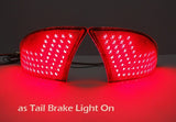 2x LED Bumper Reflector Red lens Tail Brake Light lamp Red XE30 2013+ Lexus IS 250 350