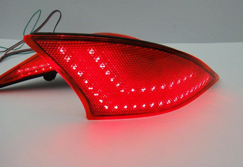 2x LED Bumper Reflector Red lens Tail Brake Light lamp Red XE30 2013+ Lexus IS 250 350