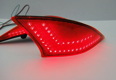 2x LED Bumper Reflector Red lens Tail Brake Light lamp Red XE30 2013+ Lexus IS 250 350