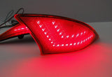 2x LED Bumper Reflector Red lens Tail Brake Light lamp Red XE30 2013+ Lexus IS 250 350