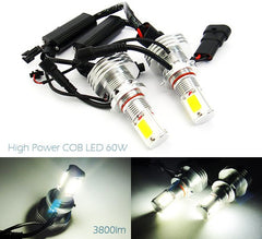 2 pieces of 9006 HB4 High Power COB LED HeadLight Fog Light bulb 60W white