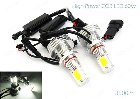 2 pieces of 9005 HB3 9145 H10 High Power COB LED HeadLight Fog Light bulb 60W white