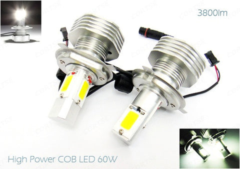 2 pieces of LUFFY H4 9003 (472) High Power COB LED HeadLight Fog Light bulb 60W white