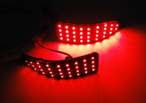 2x LED Bumper Reflector Black Smoked lens Tail Brake Light lamp Red XE20 2006-13 Lexus IS 250 350