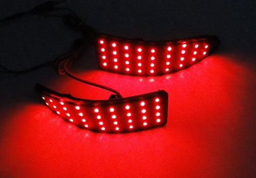 2x LED Bumper Reflector Black Smoked lens Tail Brake Light lamp Red XE20 2006-13 Lexus IS 250 350