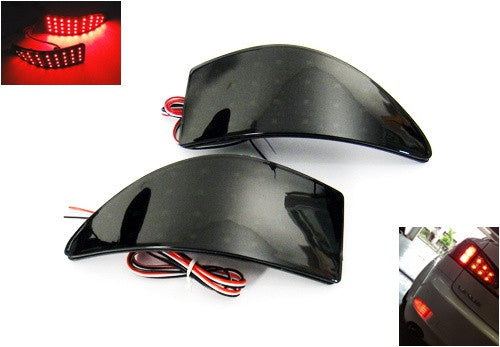 2x LED Bumper Reflector Black Smoked lens Tail Brake Light lamp Red XE20 2006-13 Lexus IS 250 350