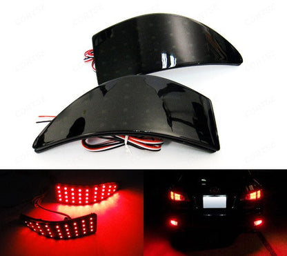 2x LED Bumper Reflector Black Smoked lens Tail Brake Light lamp Red XE20 2006-13 Lexus IS 250 350