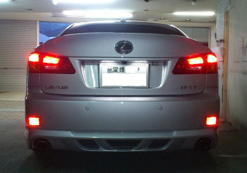 2x LED Bumper Reflector Black Smoked lens Tail Brake Light lamp Red XE20 2006-13 Lexus IS 250 350