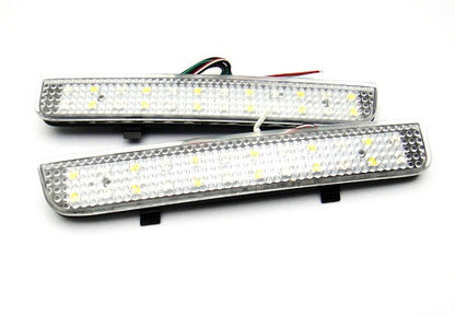 2x LED Bumper Reflector Clear lens Tail Brake Light Red Backup lamp White L322 Range Rover LR2