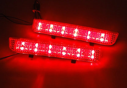 2x LED Bumper Reflector Clear lens Tail Brake Light Red Backup lamp White L322 Range Rover LR2