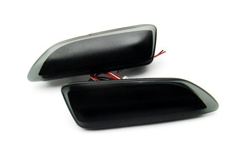 2x LED Bumper Reflector Black Smoked lens Tail Brake Light lamp Red 2011+ CT200h Corolla