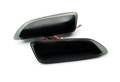 2x LED Bumper Reflector Black Smoked lens Tail Brake Light lamp Red 2011+ CT200h Corolla