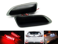 2x LED Bumper Reflector Black Smoked lens Tail Brake Light lamp Red 2011+ CT200h Corolla