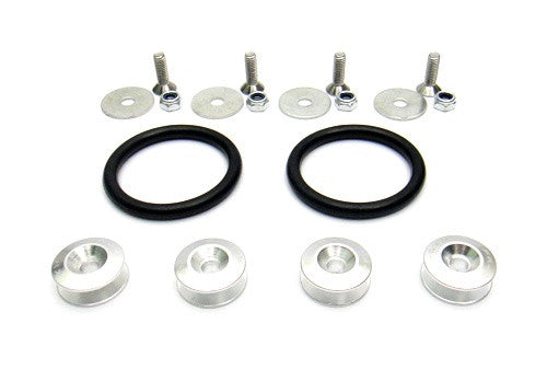 Quick Release Bumper Fender Trunk / Hatch Lid Fastener kit silver
