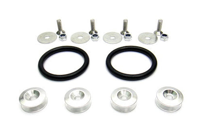 Quick Release Bumper Fender Trunk / Hatch Lid Fastener kit silver
