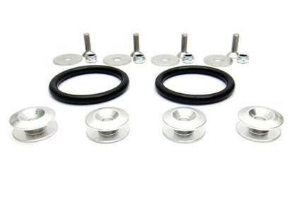 Quick Release Bumper Fender Trunk / Hatch Lid Fastener kit silver