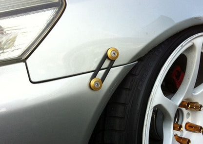 Quick Release Bumper Fender Trunk / Hatch Lid Fastener kit gold