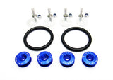 Quick Release Bumper Fender Trunk / Hatch Lid Fastener kit blue
