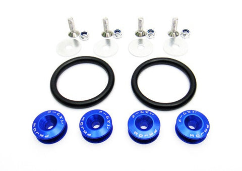 Quick Release Bumper Fender Trunk / Hatch Lid Fastener kit blue