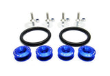 Quick Release Bumper Fender Trunk / Hatch Lid Fastener kit blue