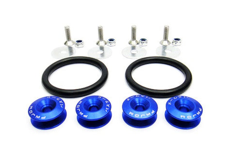 Quick Release Bumper Fender Trunk / Hatch Lid Fastener kit blue