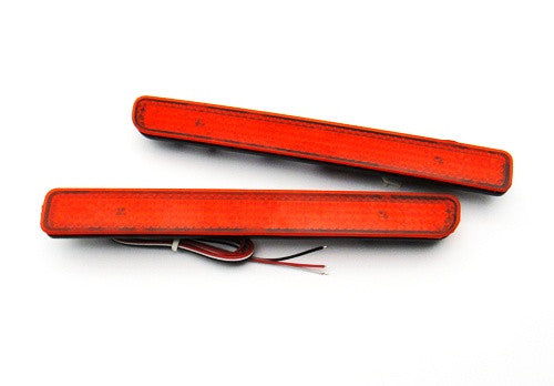 2x LED Bumper Reflector Red lens Tail Brake Light Red Discovery 3 4 LR3 LR4 Range Rover Sport