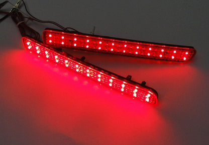 2x LED Bumper Reflector Red lens Tail Brake Light Red Discovery 3 4 LR3 LR4 Range Rover Sport