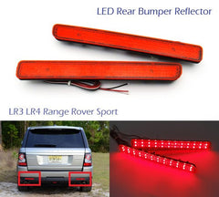 2x LED Bumper Reflector Red lens Tail Brake Light Red Discovery 3 4 LR3 LR4 Range Rover Sport