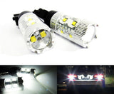 2x 3156 P27W 3157 3057 P27/7W 10X CREE XB-D LED Projector Light bulb 50W white
