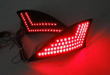 2x LED Bumper Reflector Black Smoked lens Tail Brake Light lamp Red XE30 2013+ Lexus IS 250 350