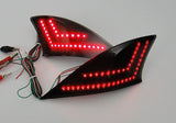 2x LED Bumper Reflector Black Smoked lens Tail Brake Light lamp Red XE30 2013+ Lexus IS 250 350