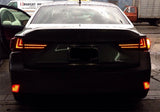 2x LED Bumper Reflector Black Smoked lens Tail Brake Light lamp Red XE30 2013+ Lexus IS 250 350