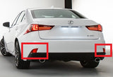 2x LED Bumper Reflector Black Smoked lens Tail Brake Light lamp Red XE30 2013+ Lexus IS 250 350