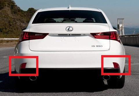 2x LED Bumper Reflector Black Smoked lens Tail Brake Light lamp Red XE30 2013+ Lexus IS 250 350