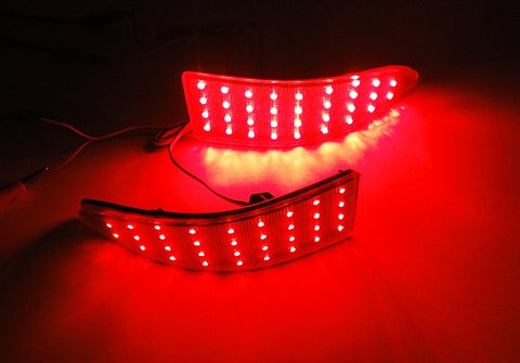 2x LED Bumper Reflector Red lens Tail Brake Light lamp Red XE20 2006-13 Lexus IS 250 350