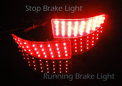 2x LED Bumper Reflector Red lens Tail Brake Light lamp Red XE20 2006-13 Lexus IS 250 350